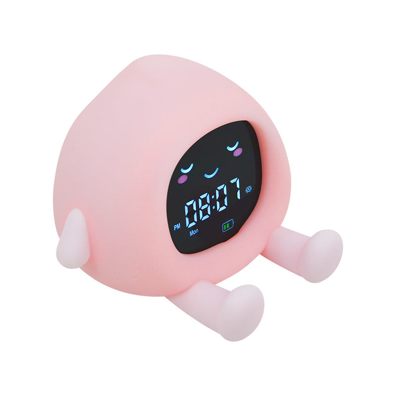 Fruit Shaped Alarm Clock with Night Light – Silicone Stand, Ambient Lamp with Timer and Color Changing
